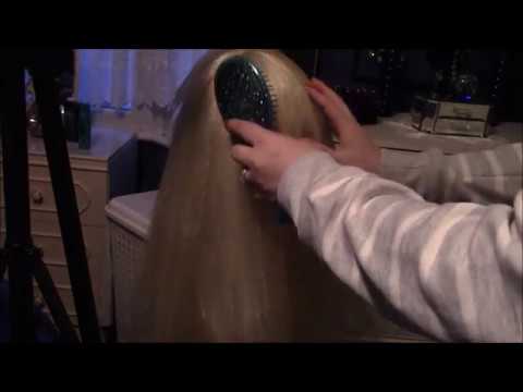 Asmr Scalp Massage / Hair Play / Hair brushing on Long blonde hair