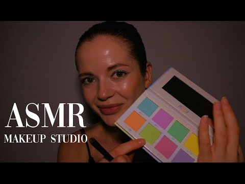 ASMR | Makeup artist does your makeup 💄 Personal attention ~ Whispering ~ Hair brushing (ENG)