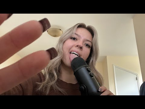 ASMR| Slow Wet & Dry Mouth Sounds & Hand Movements/ Sounds