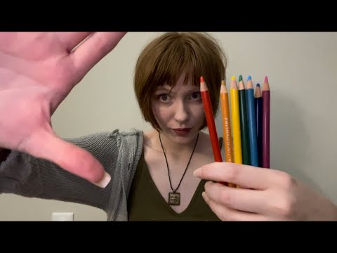 ASMR | Using Colored Pencils to do your Makeup 🎨