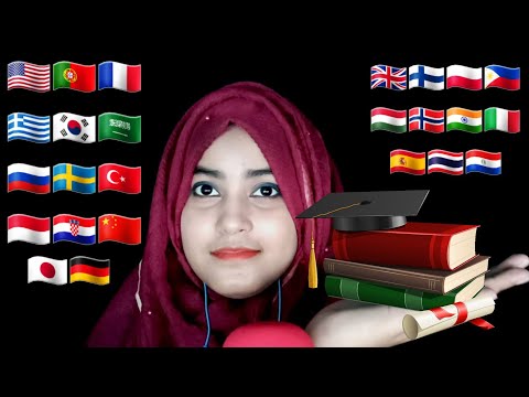 ASMR How To Say "Book" In 26 Different Languages📚