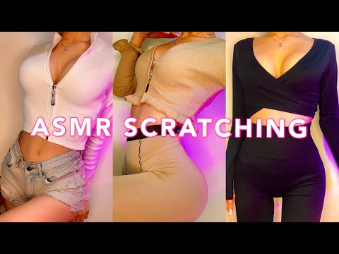 ASMR SCRATCHING CLOTHES/FABRICS  IN 3 OUTFITS | АСМР ЦАРАПАЯ ОДЕЖДУ | #asmr #асмр #scratching