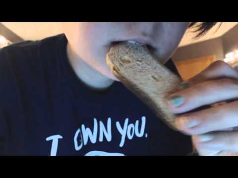 Eating biscuits with strawberry jam ASMR :) AWESOME package sounds