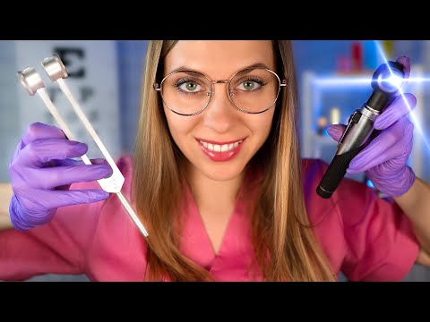 ASMR Most Relaxing Ear Exam, Ear Cleaning & Hearing Test ~ Whispered Roleplay, Personal Attention