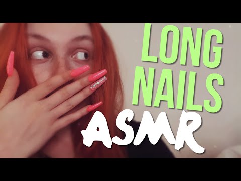 Tingly tapping on LONG acrylic nails (ft some fast and aggressive parts) - ASMR