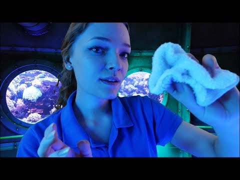 ASMR 🐟 Marine Biologist is fascinated by you (an unknown species); shampooing & sketching you
