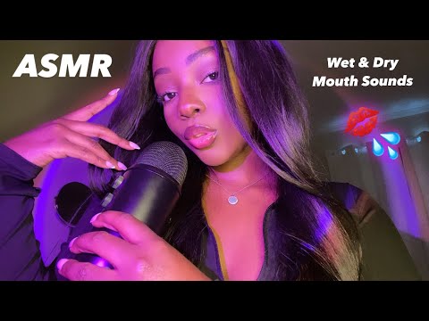 ASMR | Wet & Dry Mouth Sounds 🤍 (No Talking) 💋💦