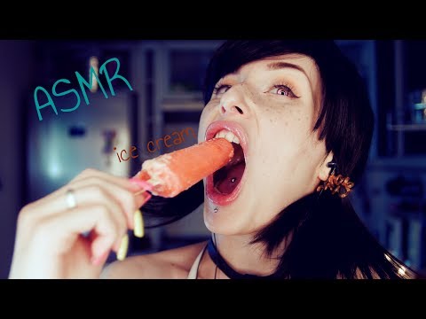 4k ASMR Ice cream. Eating / Biting / Licking / Mouth Sounds.