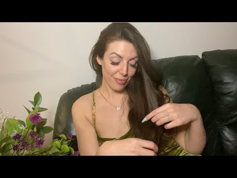 botanical pixie soothes u into RELAXATION | whispering, hair play, tapping, skin tracing
