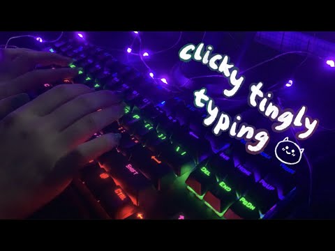 ASMR Clicky Keyboard Typing ⌨️ for studying & sleeping (No Talking)