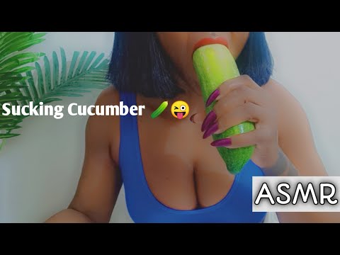 SUCKING CUCUMBER 🥒 ASMR