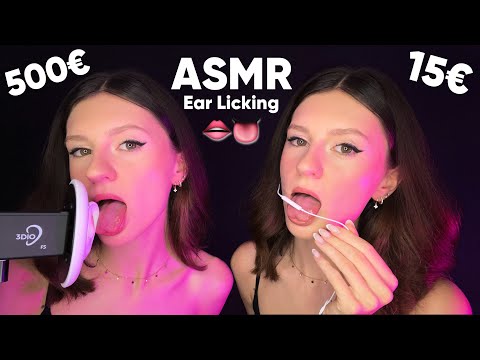 ASMR EAR LICKING SU 2 MICROFONI | QUALE PREFERISCI? Wet Mouth Sounds, Kissing Sounds 💦