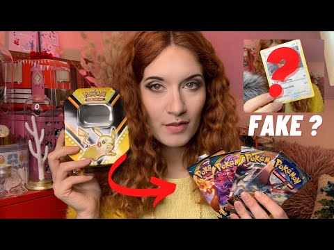 ASMR FR  | Ouverture boosters Pokemon pokebox Pikachu ( fake ? )