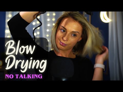[ASMR] Blowdrying/Hairdryer sounds - no talking