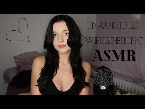 ASMR | Inaudible Whispering (+hand sounds & Finger flutters)