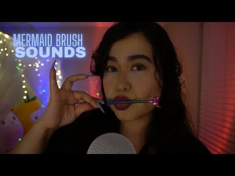 ASMR | 1 hour of most popular trigger mermaid brush 🧜‍♀️(teeth, mouth sounds 👄) able to loop 💤