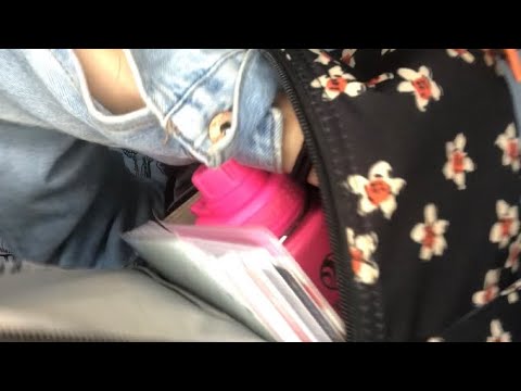 ASMR fast & aggressive what’s in my bag / scratching, tapping, rummaging +