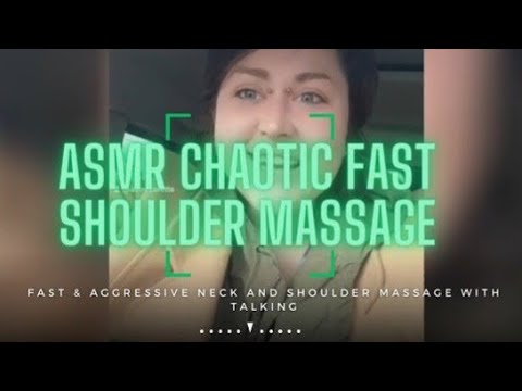 ASMR Chaotic Fast & Aggressive Shoulder Massage 🖤✨️ Neck Massage, Unintentional ASMR Talking