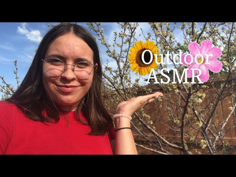 ASMR outdoors 🌲🌞🌸🍄 (tapping, scratching, exploring) LOFI