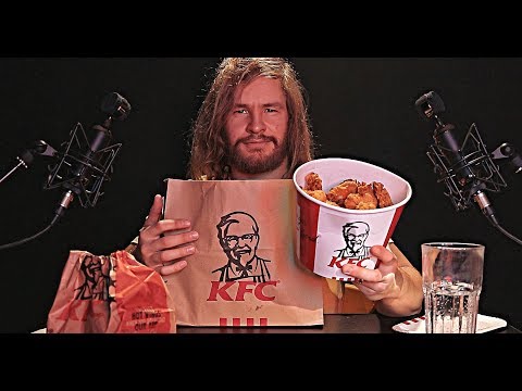 [ASMR] Eating KFC Chicken Family Feast [Crunchy Relaxing Triggers]