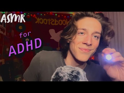 ASMR for ADHD⏳(fast and unpredictable triggers, focus games, instructions)