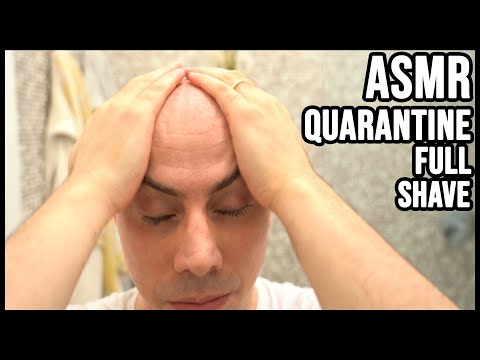 SHAVE and SELF HEAD MASSAGE in QUARANTINE | DEEP ASMR SHAVING SOUNDS 🎧