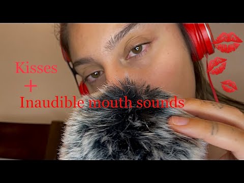 🍀ASMR kisses~mouth sounds~hand movements {fluffy mic}