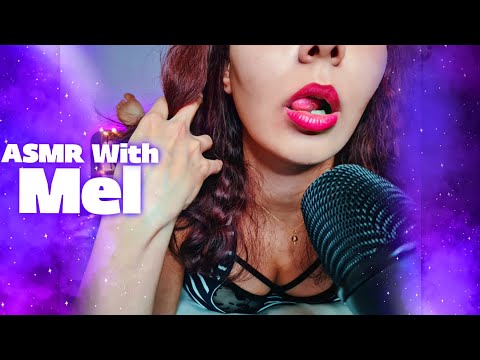 ASMR With Mel | ASMR Mouth Sounds Breathing & Tongue Fluttering Kissing & Eating Your Ears Num Num