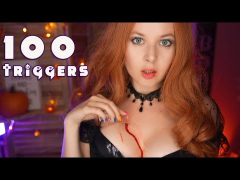ASMR 100 triggers for Halloween 🎃