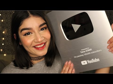 ASMR Unboxing Silver Play Button + Whispering, Rambling, Tapping