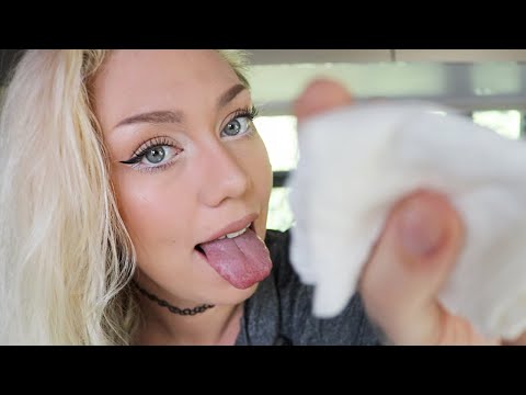 ASMR 👄 Mommy Spit Cleans The Cake Off Your Face  (Personal Attention, Mouth Sounds)