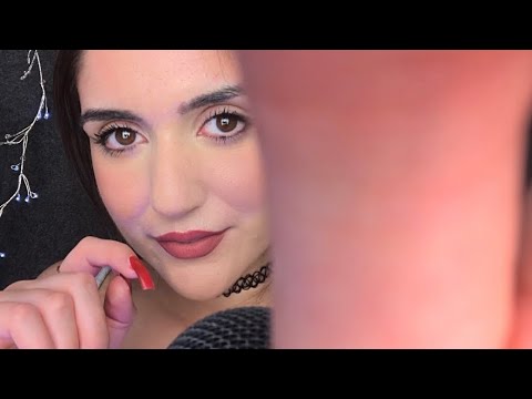 ASMR SLOW FACE TOUCHING & CLICKY MOUTH SOUNDS ❤️