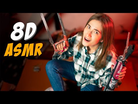 Asmr 8D en mi estudio destruido! 😪 AUDIO TOP | ASMR Español | Asmr with Sasha