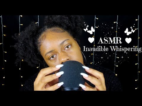 ASMR | Unintelligible/Inaudible Whispering + Plucking Energy, Tapping, Scratching (Fast) ~