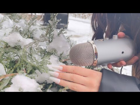 Asmr 100 triggers in the winter village❄️