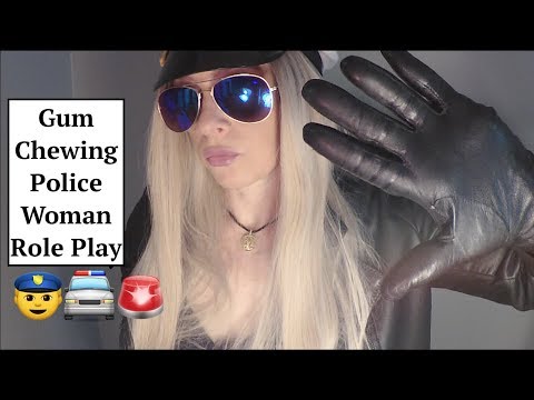 ASMR Gum Chewing Police Woman Arrests You.