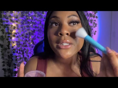ASMR | Clicky Whisper Ramble + Doing Your Makeup 🧸💞