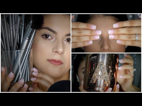 ASMR Nail Tapping on Nails, Glass, & Ceramic + Whispers | Amy Ali ASMR