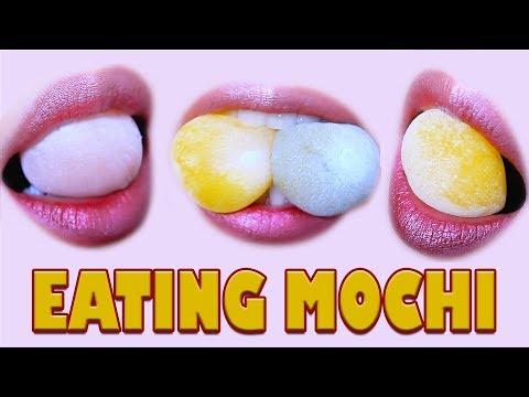 ASMR Eating lips focus Mini mochi , sticky chewy eating sounds +食べる,咀嚼音,먹방 이팅 | LINH-ASMR