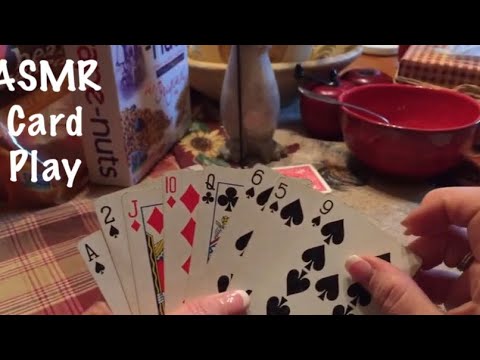 ASMR Gentle card play-Gin Rummy/Solitaire (No talking)