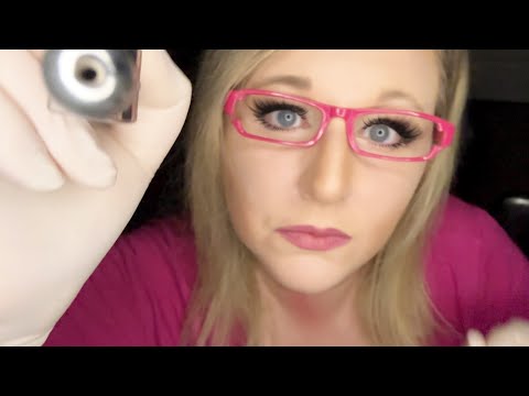 ASMR Facial Exam For Testing Roleplay | Pen Light | Magnifying Glass| Close Personal Attention