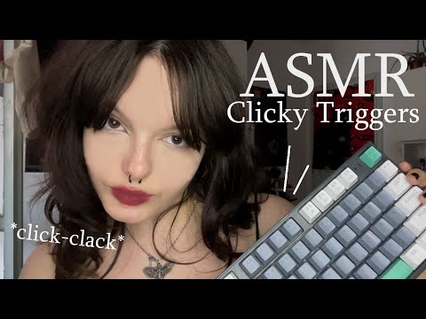 Click-y Triggers ASMR | Lo-fi, Keyboard Tapping, Buttons, Soft Spoken, Whispering & Mouth Sounds