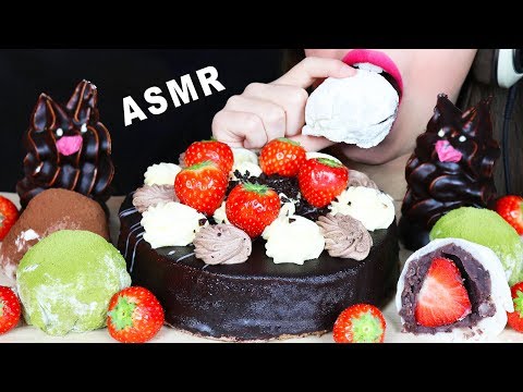 ASMR MOCHI, CHOCOLATE CAKE, DAIFUKU & BEST CZECH DESSERT (Soft Eating Sounds) | FOODMAS 4