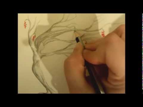 ASMR Binaural Sketching and Whispering - Pencil and paper sounds - Dryad