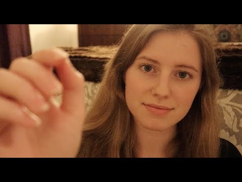 ASMR - For Sleepless Nights (whispers, relaxing hand movements, rain sounds)