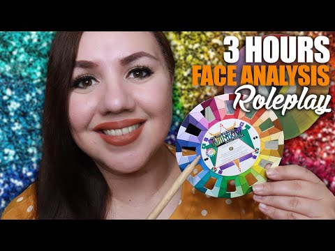 3 Hours of FACIAL Color Analysis Roleplay / SLEEP FAST /  Whispers and Soft Spoken