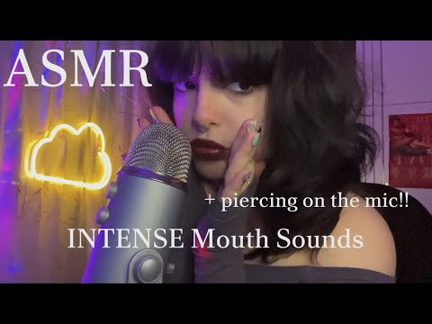 ✨NEW Trigger: Piercing Mic Scratching ASMR | Intense Mouth Sounds, Mic Rubbing, Fast & Aggressive