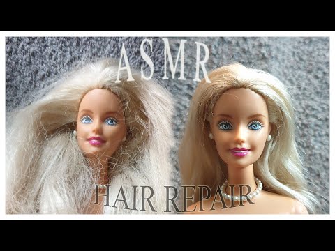 ASMR Barbie doll hair repair (no talking) I ASMR Mara Catelina