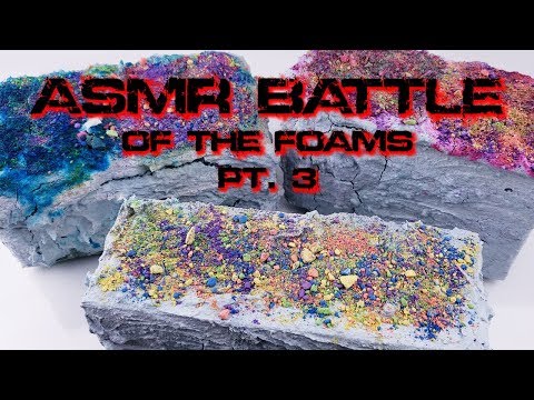 ASMR Paste Blocks Battle Crushing - Satisfying Floral Foam ASMR Sleep