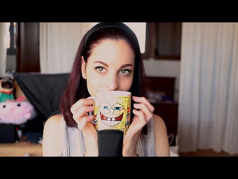 ASMR Morning rambling to you for your relaxation☕🌄(tapping on coffee mug, breathing w whisper)